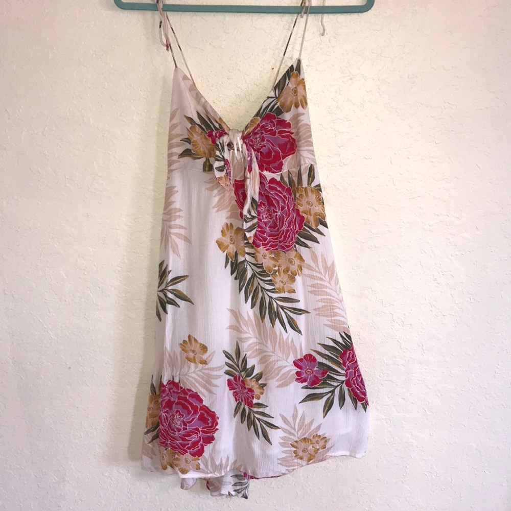 Billabong cream and pink floral dress